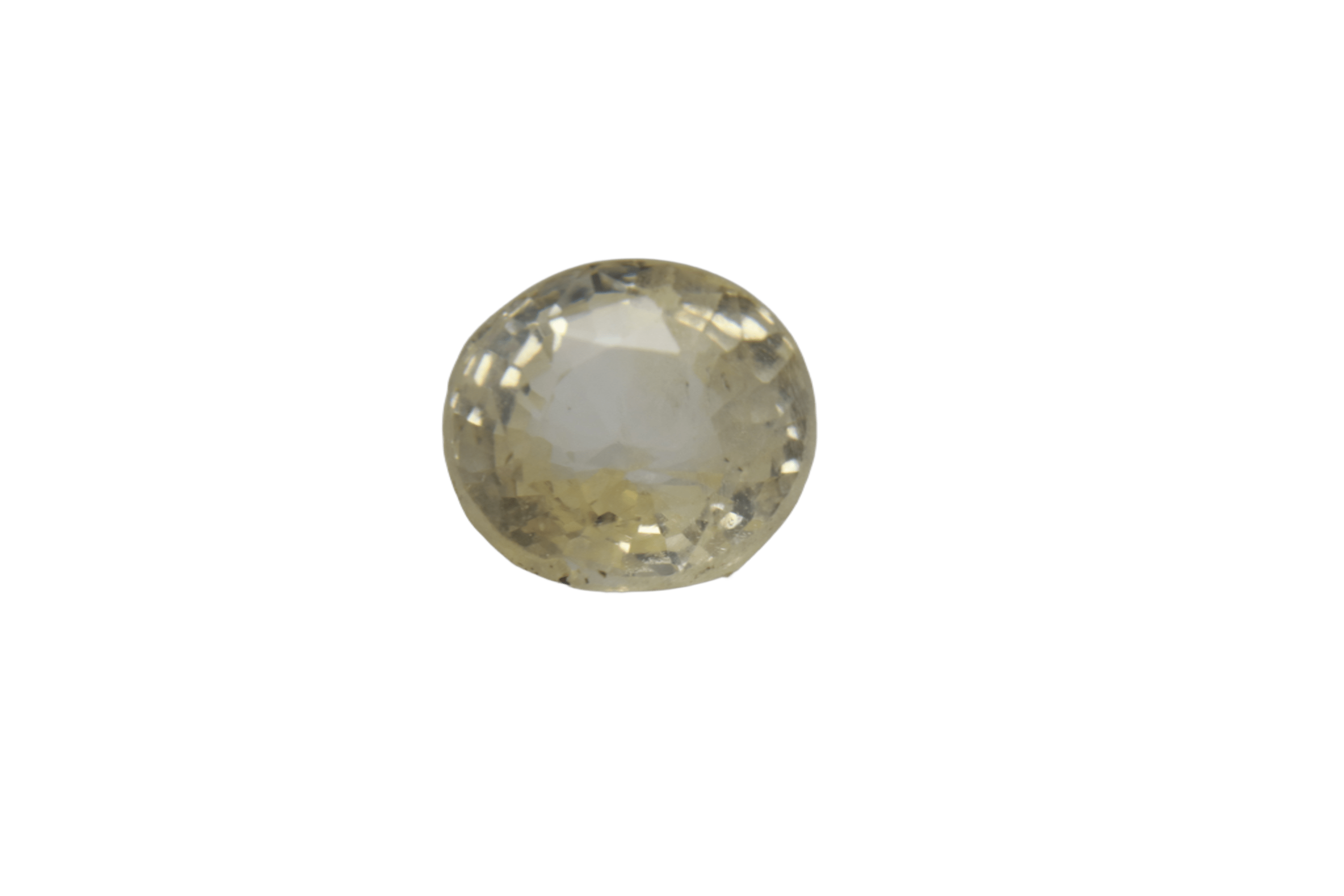 1ct Light Yellow Sapphire Vs1 Oval Shape (5.5x5.1x3.7 mm) Unheated gemstone from Sri Lanka