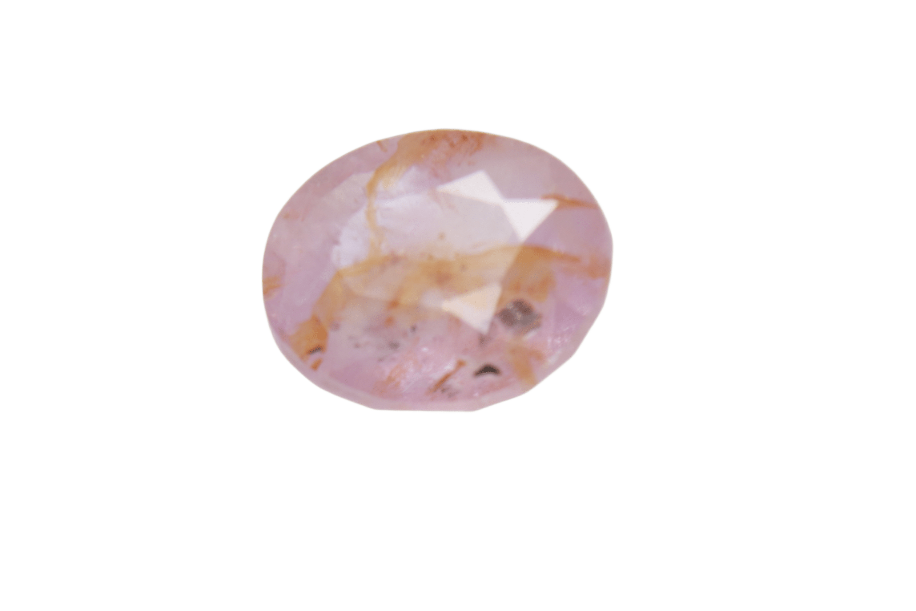 2.2ct Hot Pink Padparadscha Twinning wisp Oval Shape (7.8x6.8x4.5 mm) Unheated gemstone from Sri Lanka