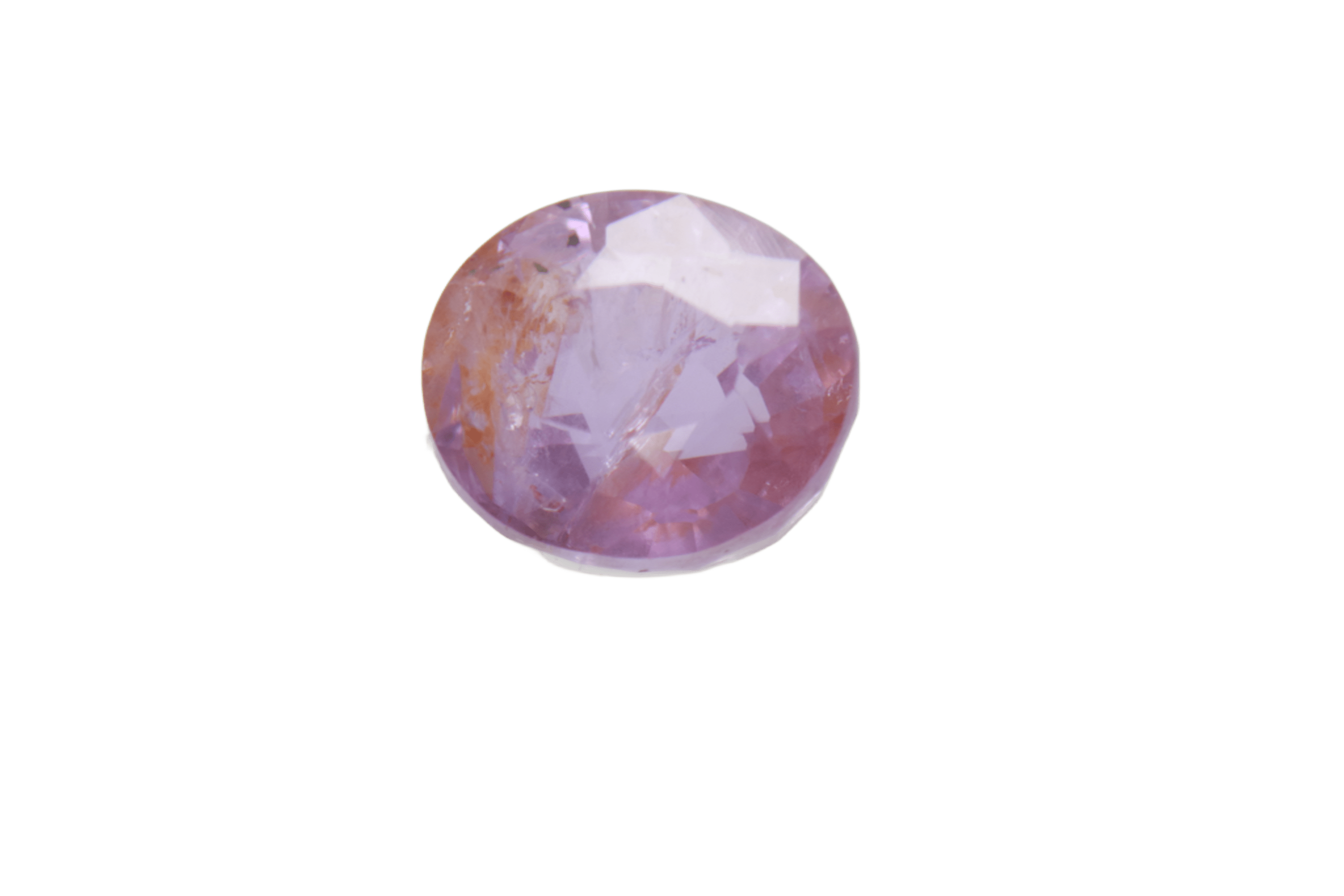 1.6ct Light Pink Padparadscha Feather Oval Shape (6.6x5.9x4.2 mm) Unheated gemstone from Sri Lanka