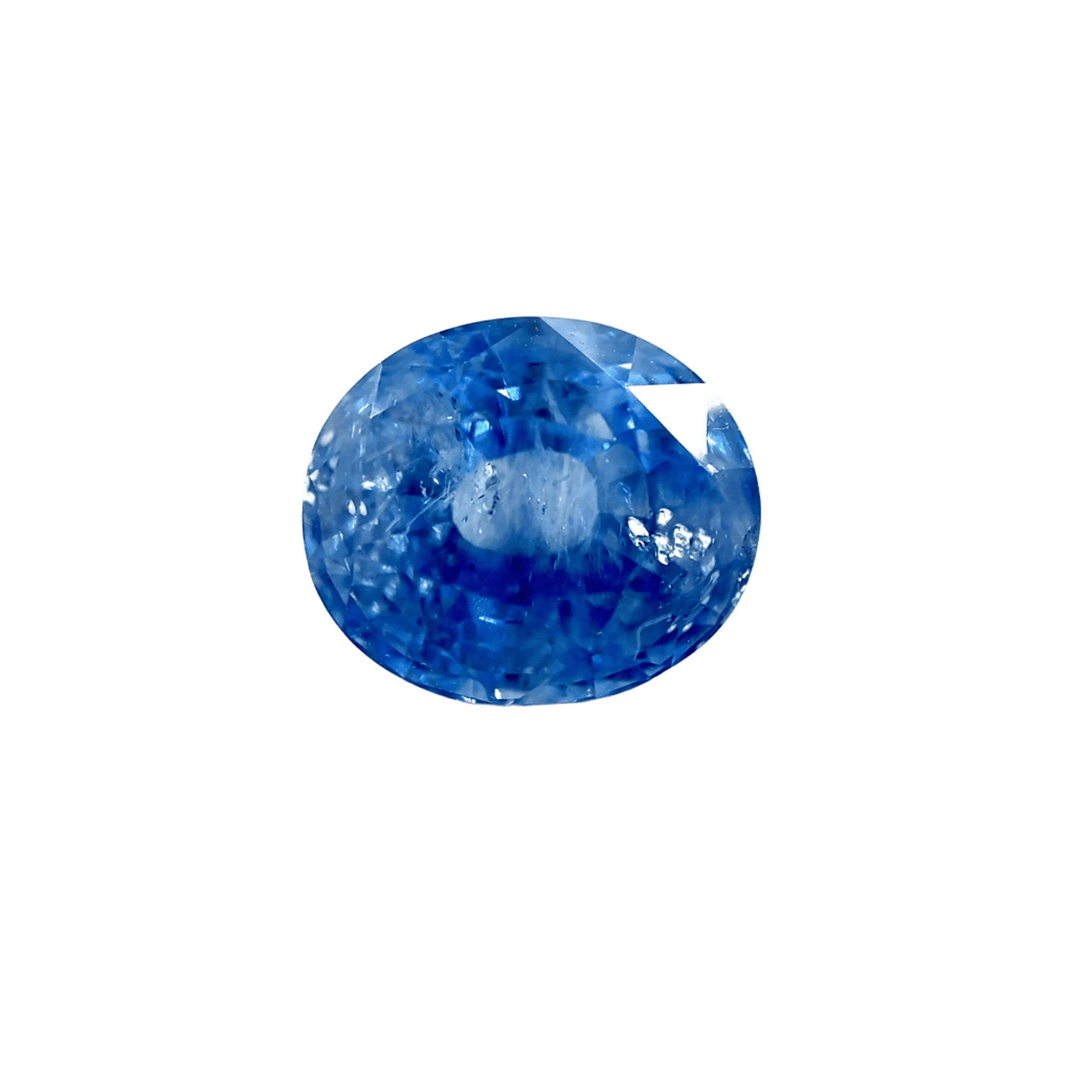 3.0ct Cornflower Blue Sapphire VSI Oval Shape (8.5x7.5x5.6 mm) Unheated gemstone from Sri Lanka