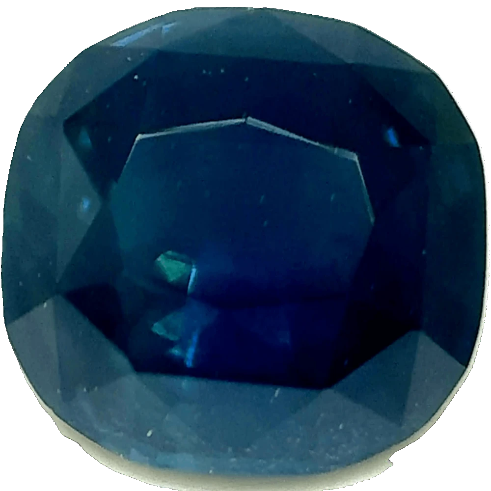 2.10ct Dark Slate Blue Sapphire VVS Antique Cushion Shape (9x6x5 mm) Heated gemstone from Sri Lanka