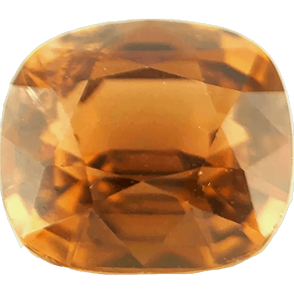 1ct Saddle Brown Zircon Vs1 Cushion Shape (8.98x8.39x5.26 mm) Unheated gemstone from Sri Lanka