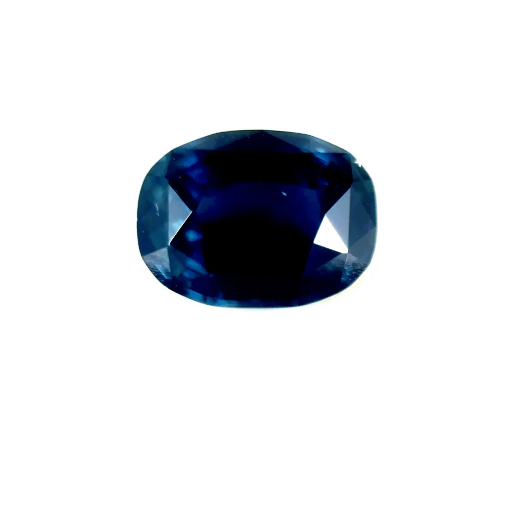 2.10ct Dark Slate Blue Sapphire VVS Antique Cushion Shape (9x6x5 mm) Heated gemstone from Sri Lanka