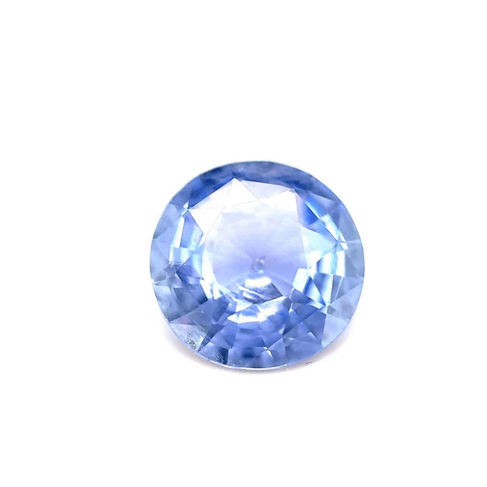 2.55ct Alice Blue Sapphire VVS Round Shape (8.5x0x4.3 mm) UNHEATED gemstone from Ceylon