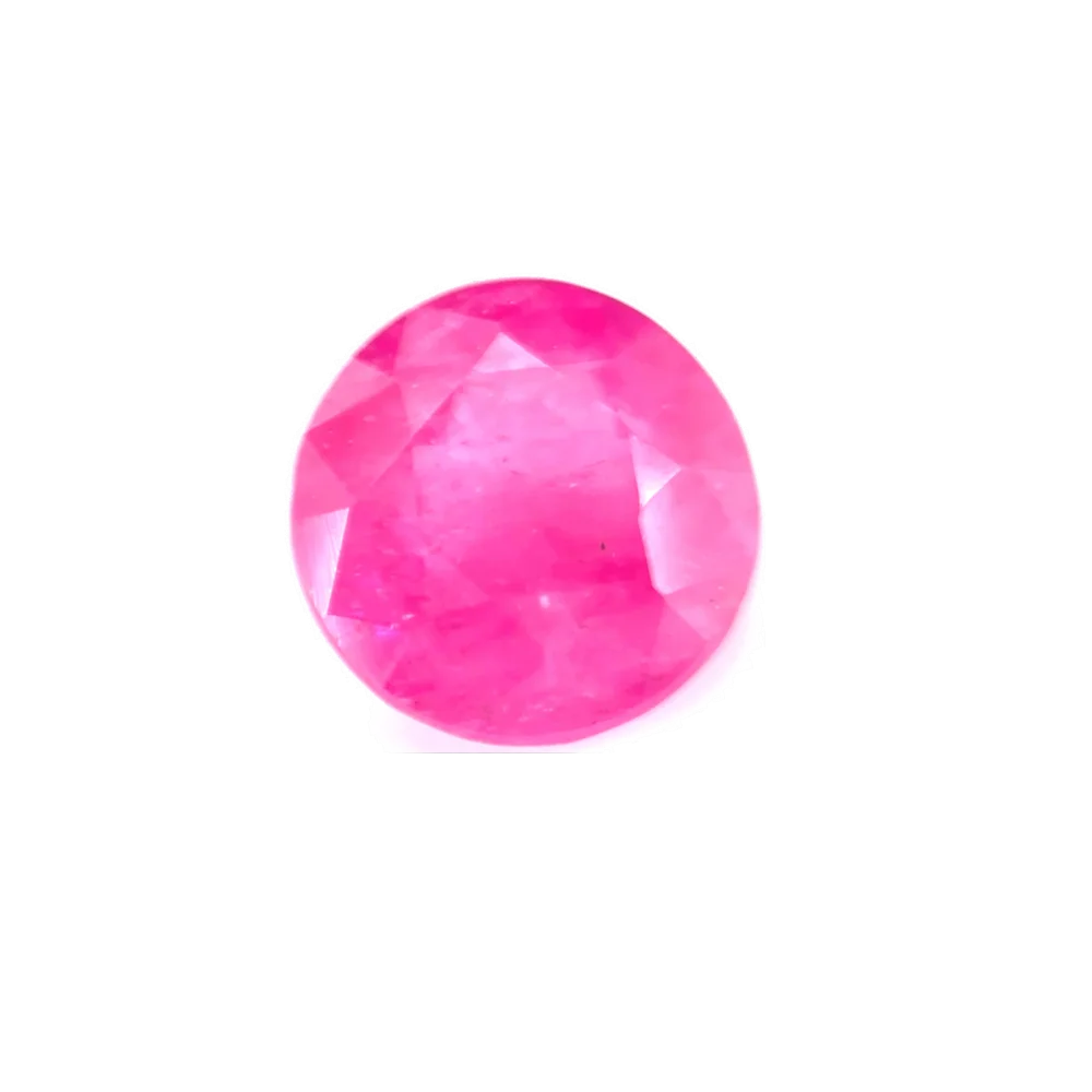 1.45ct Pinkish Red Ruby Cloud Round Shape (6.5x0x3.8 mm) UNHEATED gemstone from Ceylon