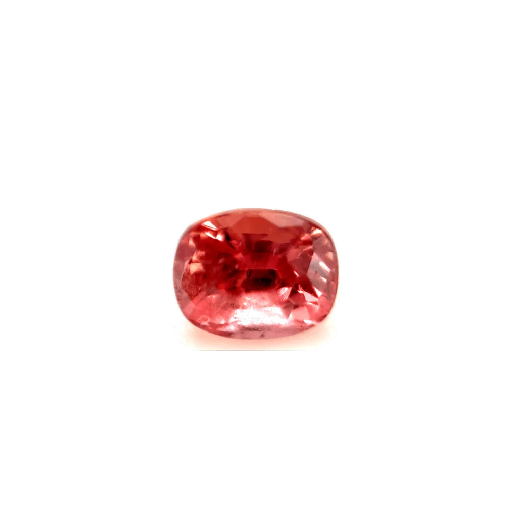 0.4ct Salmon Pink Padparadscha Vs Cushion Shape (4.3x3.3x3 mm) UNHEATED gemstone from Ceylon