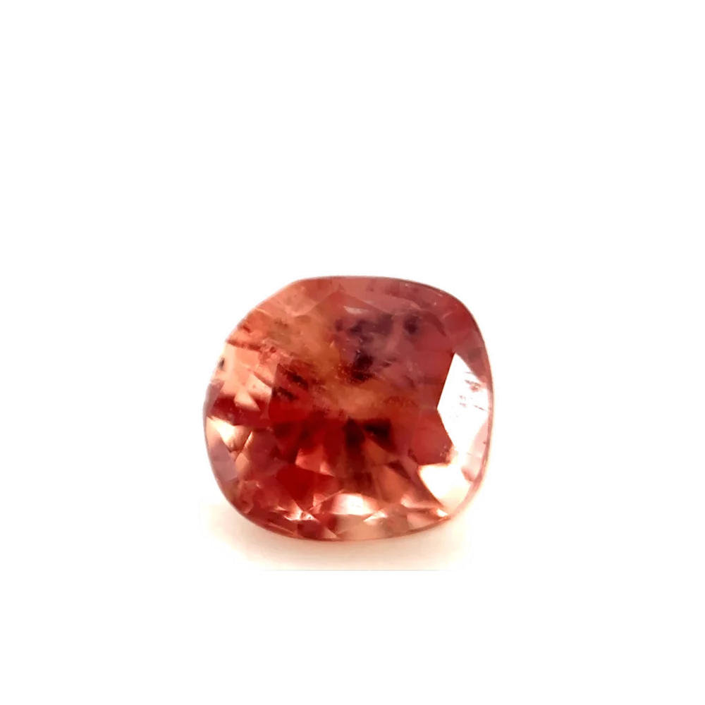 0.4ct Salmon Pink Padparadscha Vs Cushion Shape (4.2x3.9x3.1 mm) UNHEATED gemstone from Ceylon