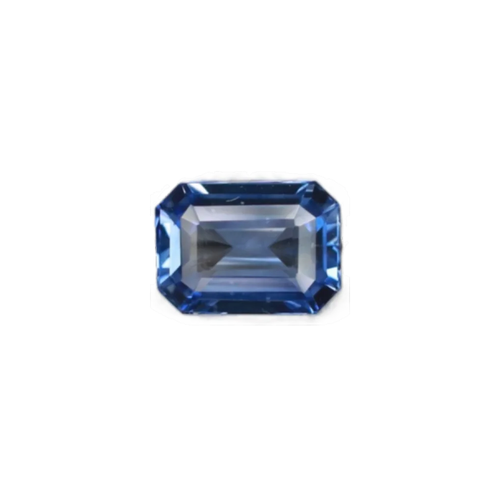 1.3ct Blue Sapphire Flawless (fl) Emerald Shape (7.1x4x3 mm) Unheated gemstone from Ceylon