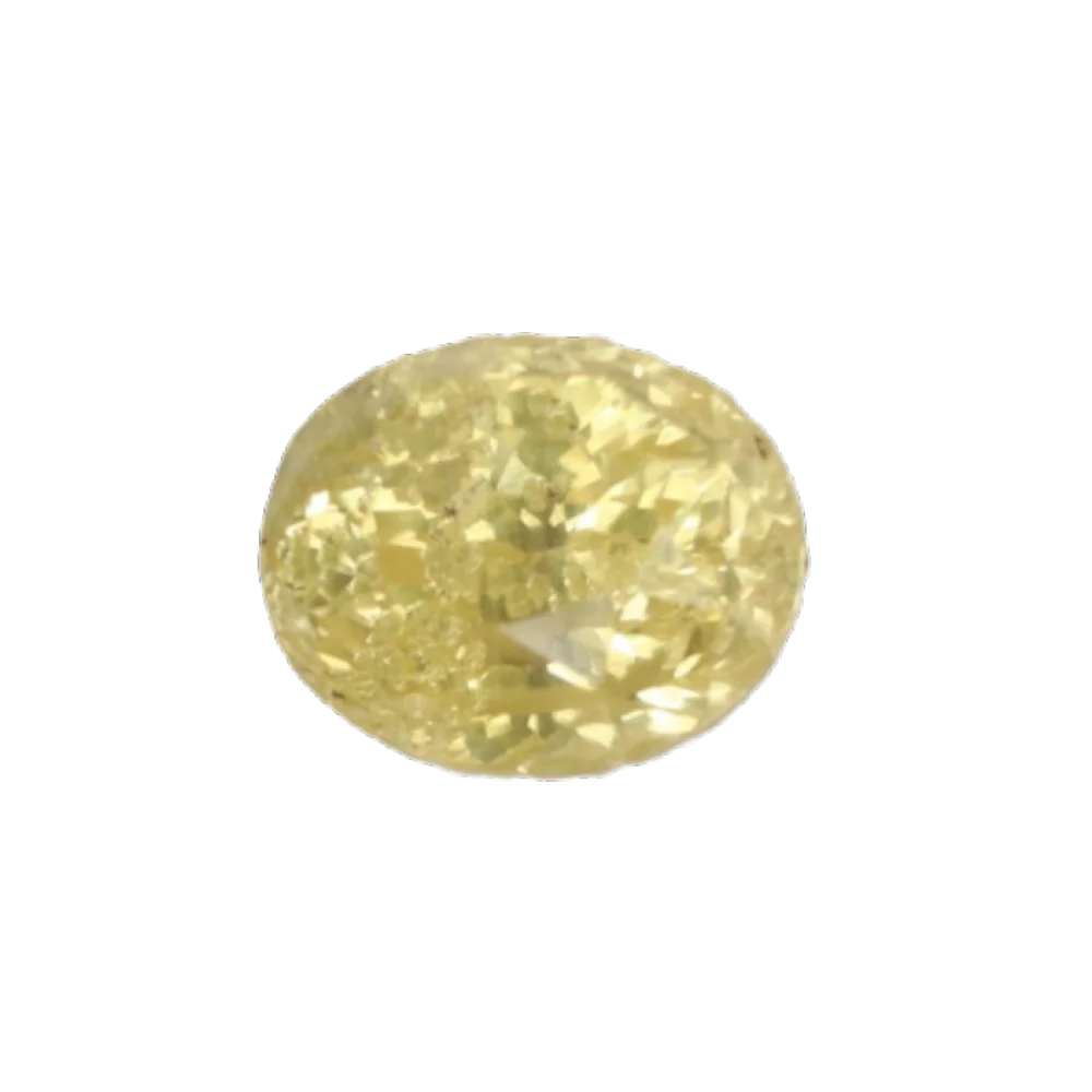 3.7ct Yellow Sapphire SI2 Oval Shape (9.8x7.5x7.2 mm) UNHEATED gemstone