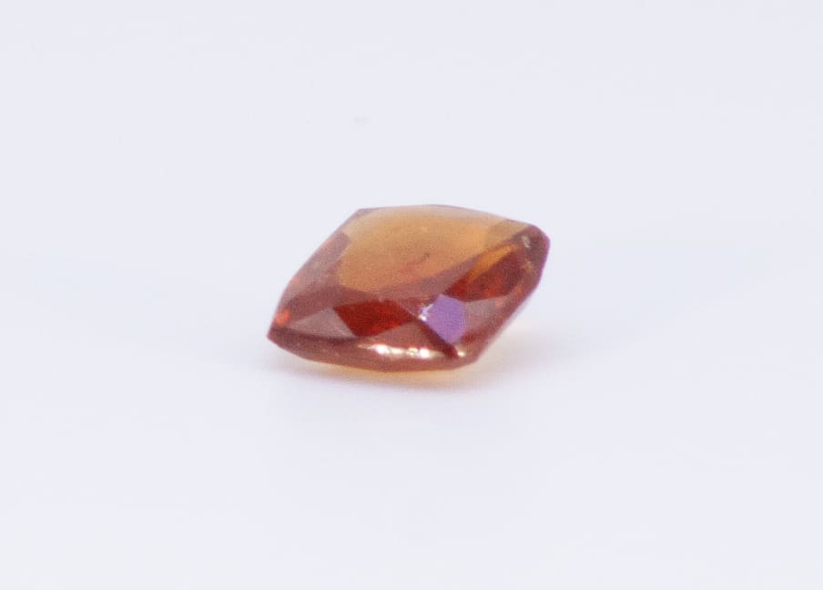 1.5ct Orange Citrine VVS Princess Shape (7.4x6.8x3.3 mm) Unheated gemstone from Sri Lanka