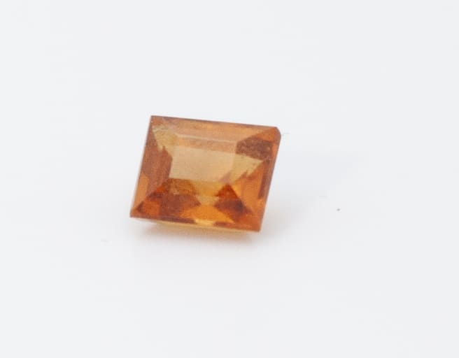 1.2ct Orange Citrine VVS Asscher Shape (5.9x5.3x3.9 mm) Unheated gemstone from Sri Lanka