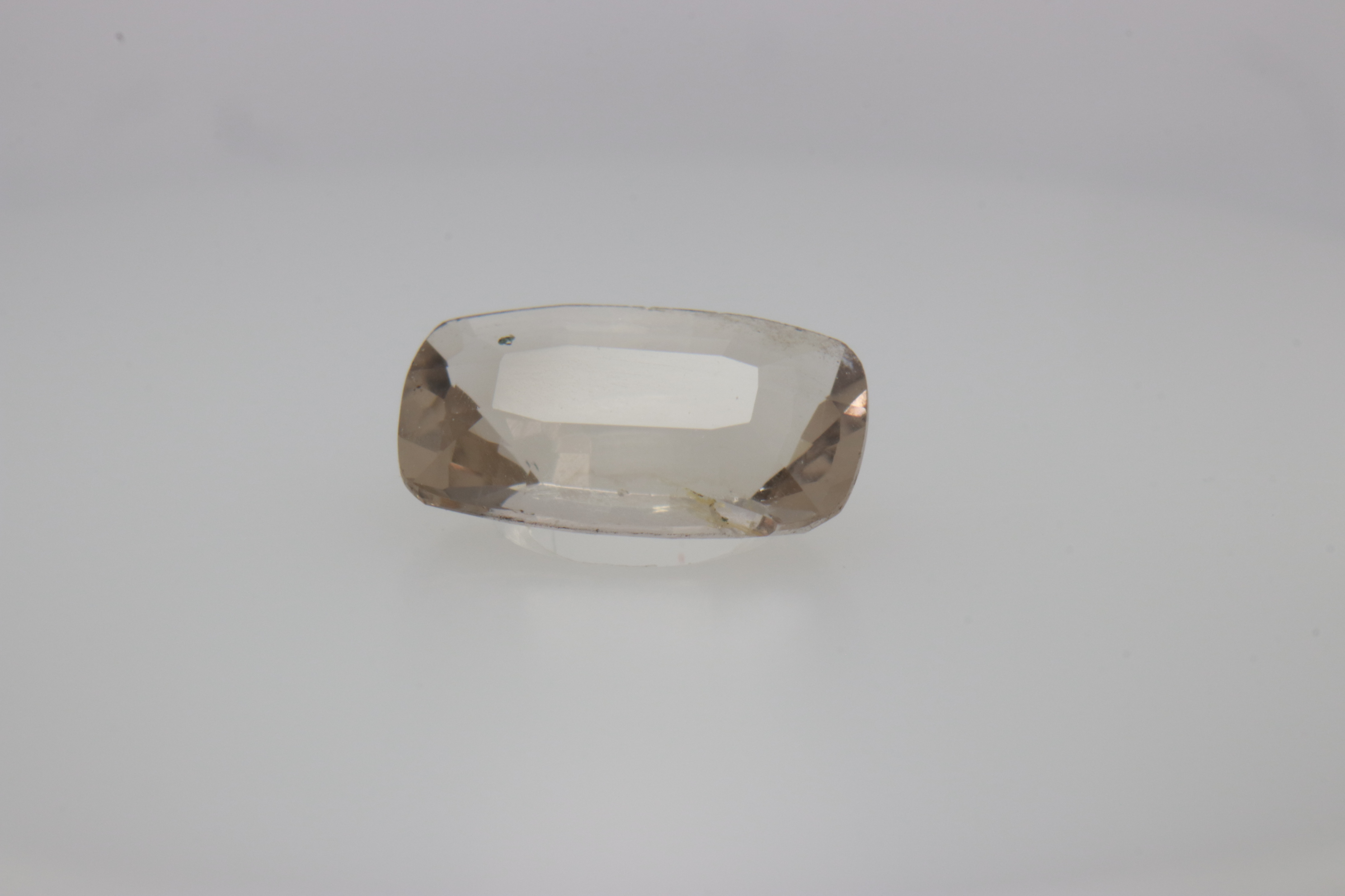 0.7ct White - Off Spinel SI1 Asscher Shape (7.3x4.4x2.8 mm) Unheated gemstone from Sri Lanka