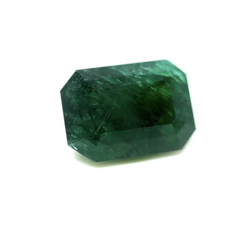 8.95ct Dark Green Emerald Twinning wisp Emerald Shape (14x10x9.4 mm) Unheated gemstone from Zambia