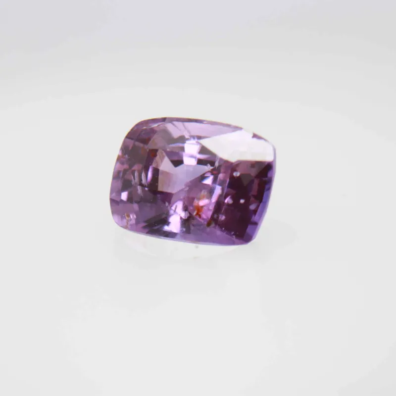 0.8ct Purple Sapphire Vs Fancy Cushion Shape (5.5x4.4x3.5 mm) Unheated gemstone from Ceylon