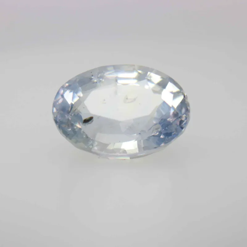 1.5ct Alice Blue Sapphire Vs1 Oval Shape (7.6x5.8x3.8 mm) Unheated gemstone from Ceylon