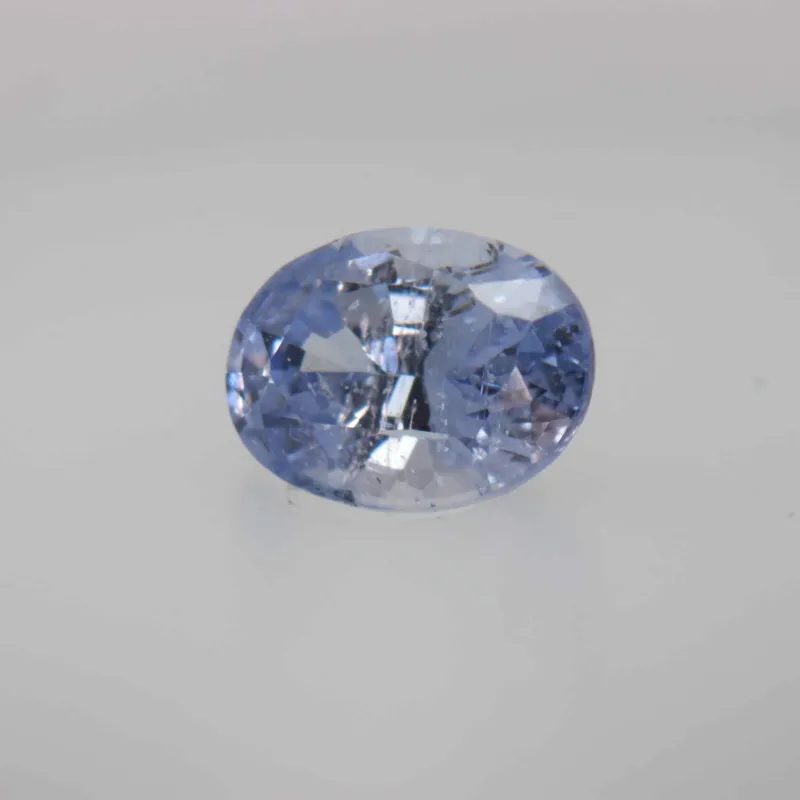 1ct Alice Blue Sapphire Vs1 Oval Shape (6.6x4.8x3.7 mm) Unheated gemstone from Ceylon