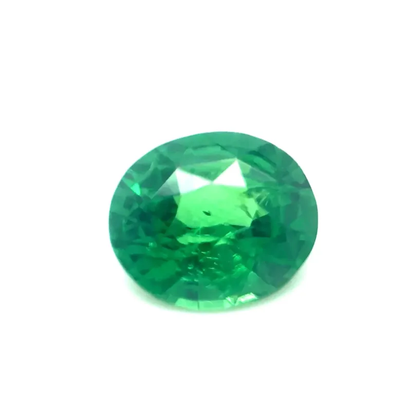 1.1ct Vivid Green Garnet VVS Oval Shape (6.91x5.91x3.82 mm) Unheated gemstone from Sri Lanka