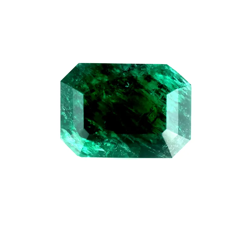 8.95ct Dark Green Emerald Twinning wisp Emerald Shape (14x10x9.4 mm) Unheated gemstone from Zambia