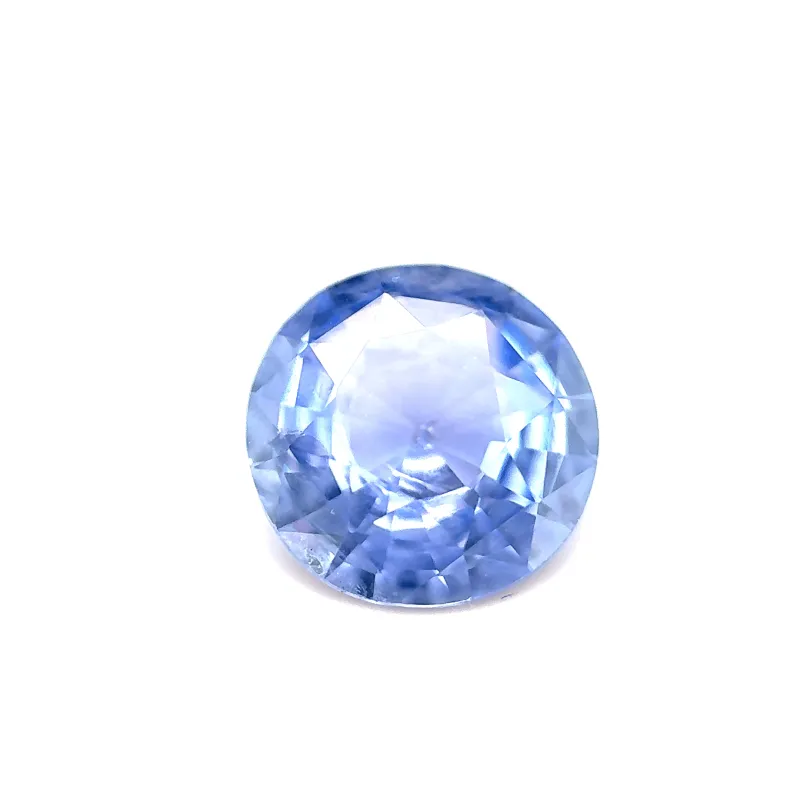 2.55ct Alice Blue Sapphire VVS Round Shape (8.5x0x4.3 mm) UNHEATED gemstone from Ceylon