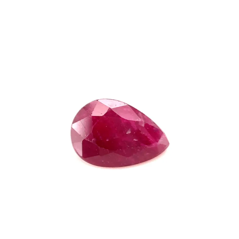 1.05ct Red Ruby Vs Pear Shape (7.3x5x3.2 mm) UNHEATED gemstone from Ceylon
