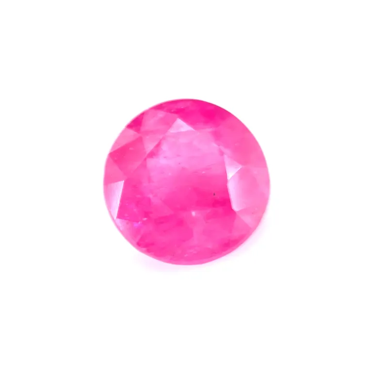 1.45ct Pinkish Red Ruby Cloud Round Shape (6.5x0x3.8 mm) UNHEATED gemstone from Ceylon