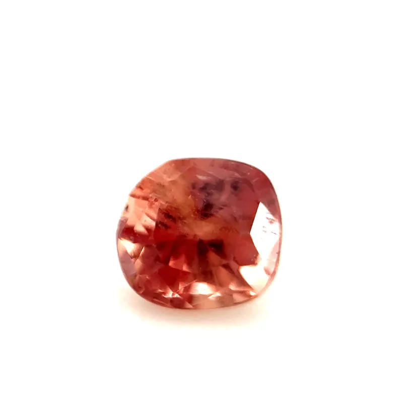 0.4ct Salmon Pink Padparadscha Vs Cushion Shape (4.2x3.9x3.1 mm) UNHEATED gemstone from Ceylon