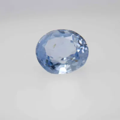 0.9ct Alice Blue Sapphire VVS Oval Shape (6.1x5.2x3.2 mm) Unheated gemstone from Ceylon