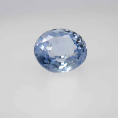 0.9ct Alice Blue Sapphire VVS Oval Shape (6.1x5.2x3.2 mm) Unheated gemstone from Ceylon