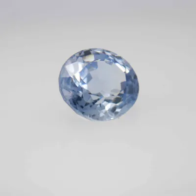 0.9ct Alice Blue Sapphire VVS Oval Shape (6.1x5.2x3.2 mm) Unheated gemstone from Ceylon