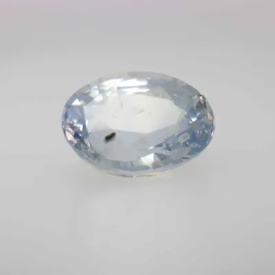 1.5ct Alice Blue Sapphire Vs1 Oval Shape (7.6x5.8x3.8 mm) Unheated gemstone from Ceylon
