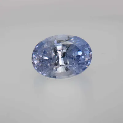 1ct Alice Blue Sapphire Vs1 Oval Shape (6.6x4.8x3.7 mm) Unheated gemstone from Ceylon