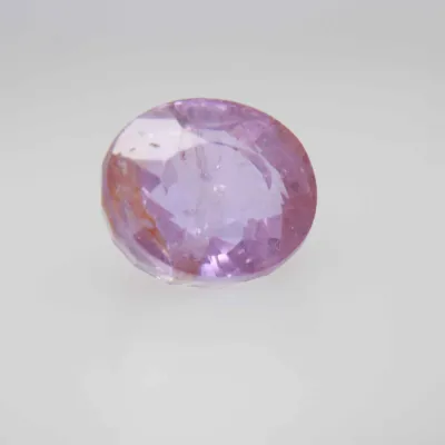 1.6ct Light Pink Padparadscha Feather Oval Shape (6.6x5.9x4.2 mm) Unheated gemstone from Sri Lanka