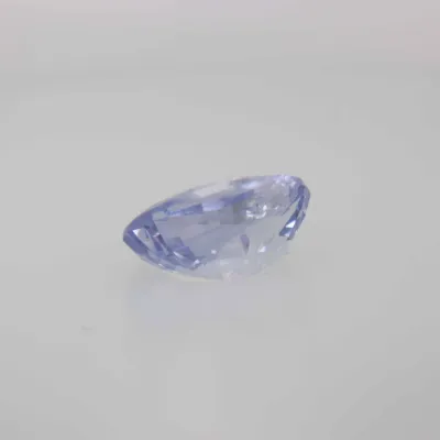 0.8ct Alice Blue Sapphire VVS Oval Shape (5.9x4.8x2.8 mm) Unheated gemstone from Sri Lanka