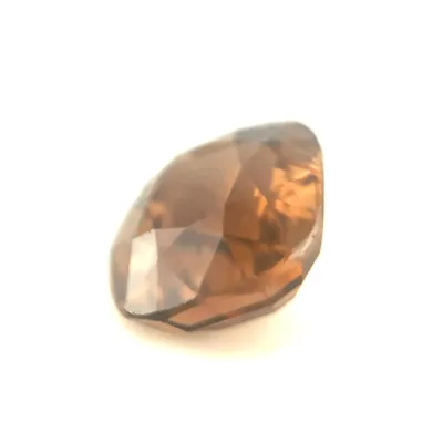 1ct Saddle Brown Zircon Vs1 Cushion Shape (8.98x8.39x5.26 mm) Unheated gemstone from Sri Lanka