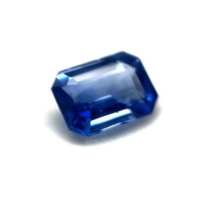 1.3ct Blue Sapphire Flawless (fl) Emerald Shape (7.1x4x3 mm) Unheated gemstone from Sri Lanka