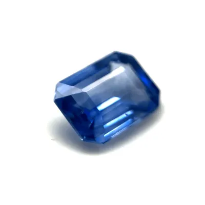 1.3ct Blue Sapphire Flawless (fl) Emerald Shape (7.1x4x3 mm) Unheated gemstone from Sri Lanka