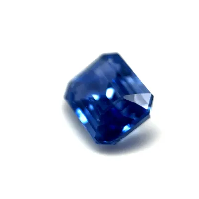 1.3ct Blue Sapphire Flawless (fl) Emerald Shape (7.1x4x3 mm) Unheated gemstone from Sri Lanka