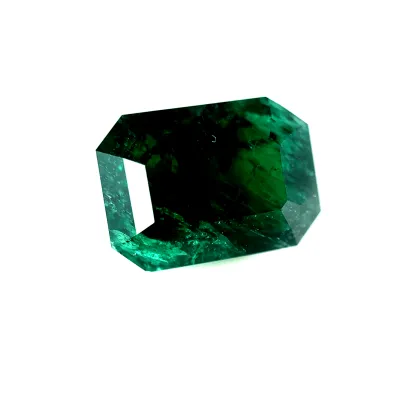 8.95ct Dark Green Emerald Twinning wisp Emerald Shape (14x10x9.4 mm) Unheated gemstone from Zambia