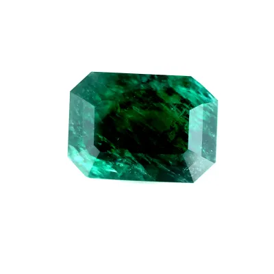 8.95ct Dark Green Emerald Twinning wisp Emerald Shape (14x10x9.4 mm) Unheated gemstone from Zambia