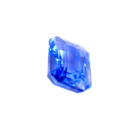 1.3ct Blue Sapphire Flawless (fl) Emerald Shape (7.1x4x3 mm) Unheated gemstone from Sri Lanka