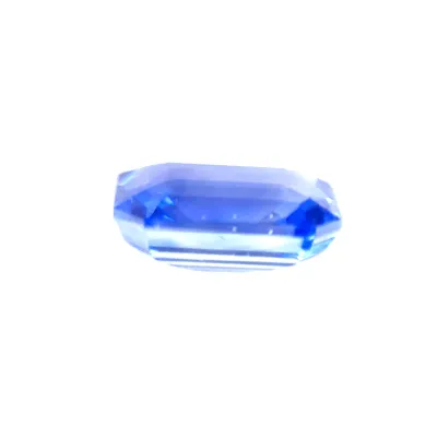 1.3ct Blue Sapphire Flawless (fl) Emerald Shape (7.1x4x3 mm) Unheated gemstone from Sri Lanka