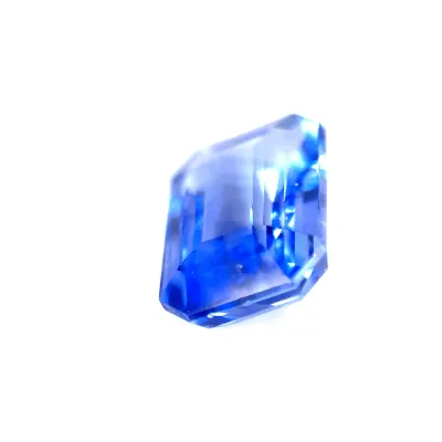 1.3ct Blue Sapphire Flawless (fl) Emerald Shape (7.1x4x3 mm) Unheated gemstone from Sri Lanka