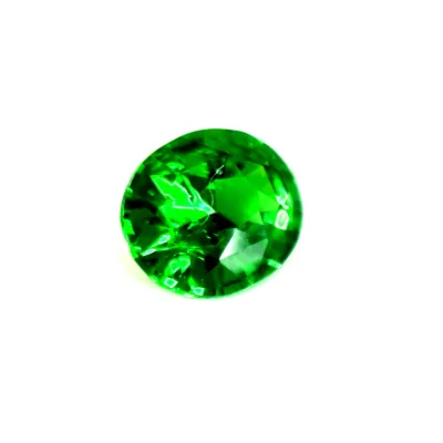 1.1ct Vivid Green Garnet VVS Oval Shape (6.91x5.91x3.82 mm) Unheated gemstone from Sri Lanka