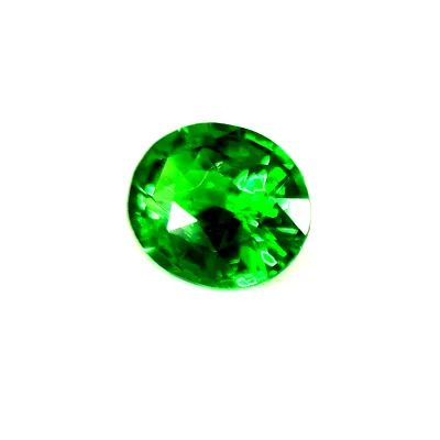 1.1ct Vivid Green Garnet VVS Oval Shape (6.91x5.91x3.82 mm) Unheated gemstone from Sri Lanka