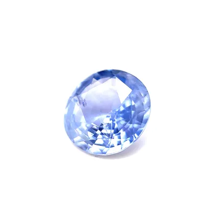 2.55ct Alice Blue Sapphire VVS Round Shape (8.5x0x4.3 mm) UNHEATED gemstone from Ceylon