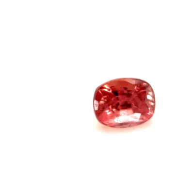 0.4ct Salmon Pink Padparadscha Vs Cushion Shape (4.3x3.3x3 mm) UNHEATED gemstone from Ceylon