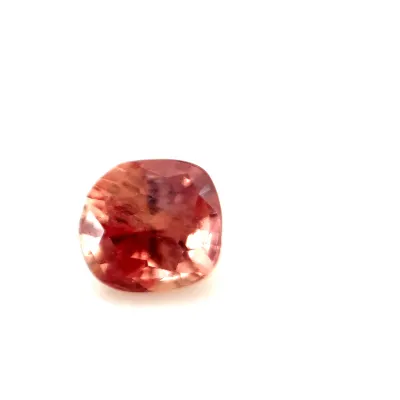 0.4ct Salmon Pink Padparadscha Vs Cushion Shape (4.2x3.9x3.1 mm) UNHEATED gemstone from Ceylon