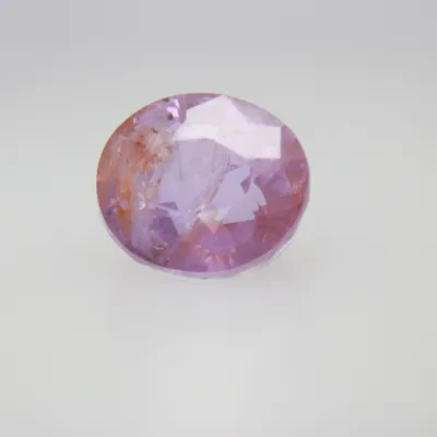 1.6ct Light Pink Padparadscha Feather Oval Shape (6.6x5.9x4.2 mm) Unheated gemstone from Sri Lanka