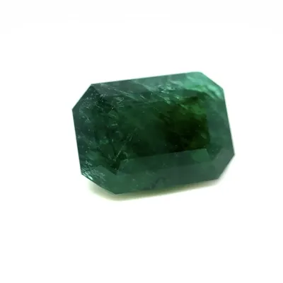 8.95ct Dark Green Emerald Twinning wisp Emerald Shape (14x10x9.4 mm) Unheated gemstone from Zambia