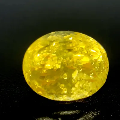 3.7ct Yellow Sapphire SI2 Oval Shape (9.8x7.5x7.2 mm) UNHEATED gemstone